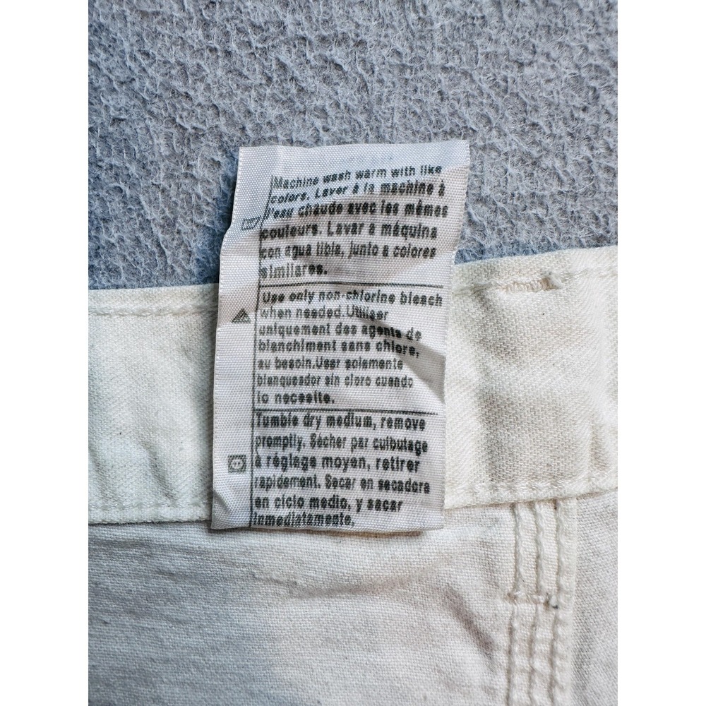 Carhartt Pants Mens 36x36 (35x33) White B148 Dungaree Fit Carpenter Utility - Picture 12 of 14